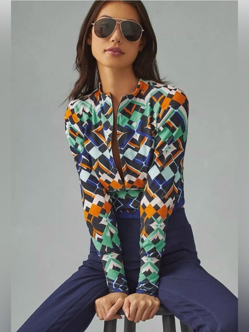 Daily Practice by Anthropologie Zip Crop Size S